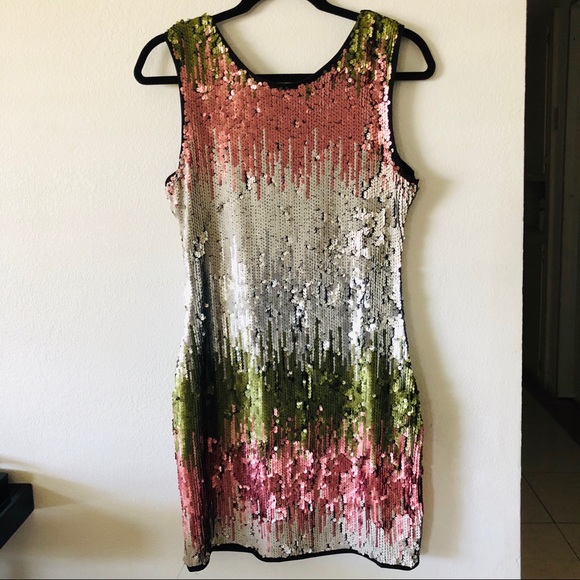 verty sequin dress Verity Multi Color Sequin Mini Dress Navy